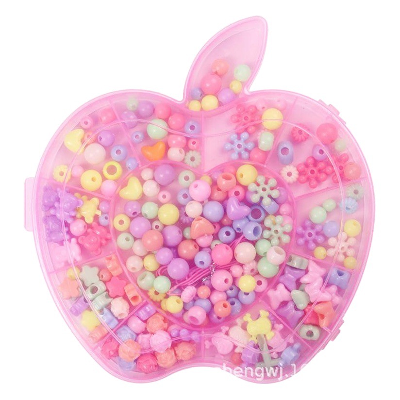Los niños de las niñas juguetes educativos hechos a mano de bricolaje material de producción paquete pulsera collar joyería caja de regalo de dibujos animados cuentas