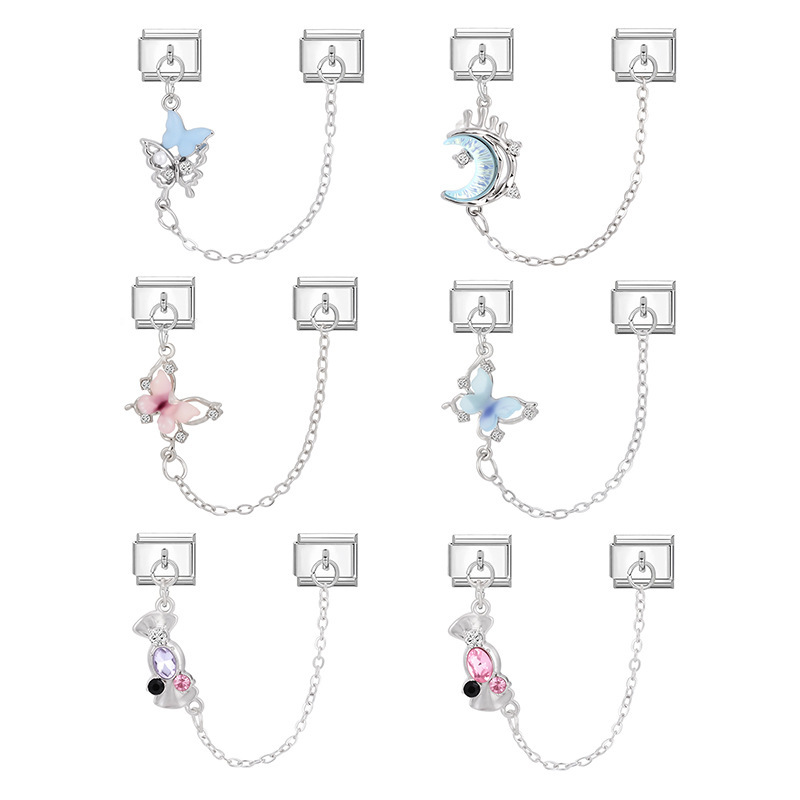 Double Chain Clauses Can Be Spliced DIY Italian Creative Stylish Module Accessories Necklace Bracelet Exquisite Jewelry