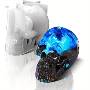 3D Silicone Skull Molds for Epoxy Resin Large Skeleton Cross Border