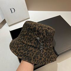 春夏個性ピンクロス豹紋破れ穴レジャー漁師帽ファッションアウトドア大軒日よけ登山帽ブーム