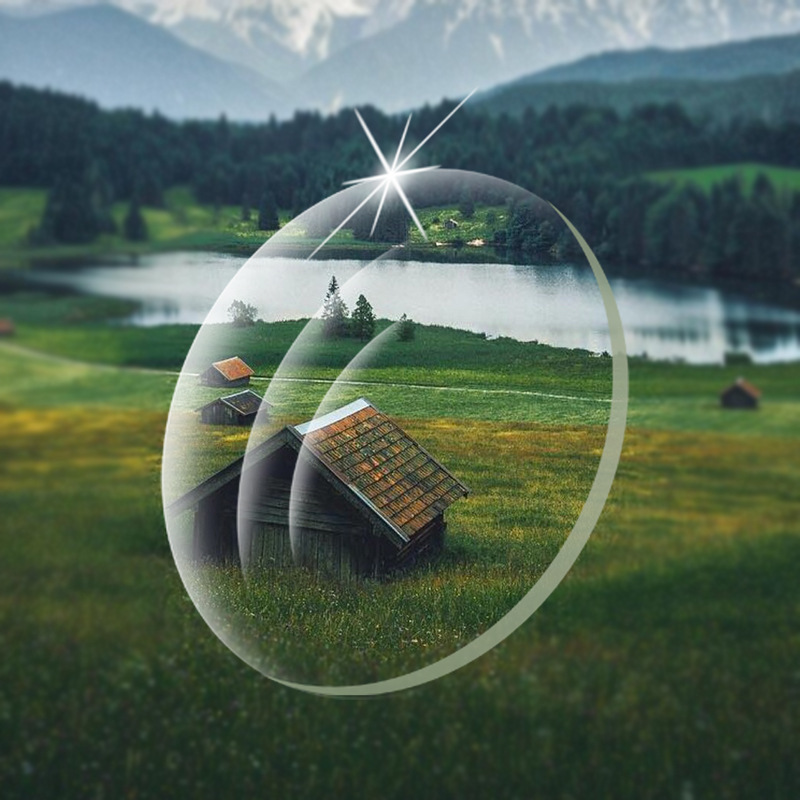 加工定制1.56渐进多焦点镜片远近两用透明轻盈老花散光树脂眼镜片|ru