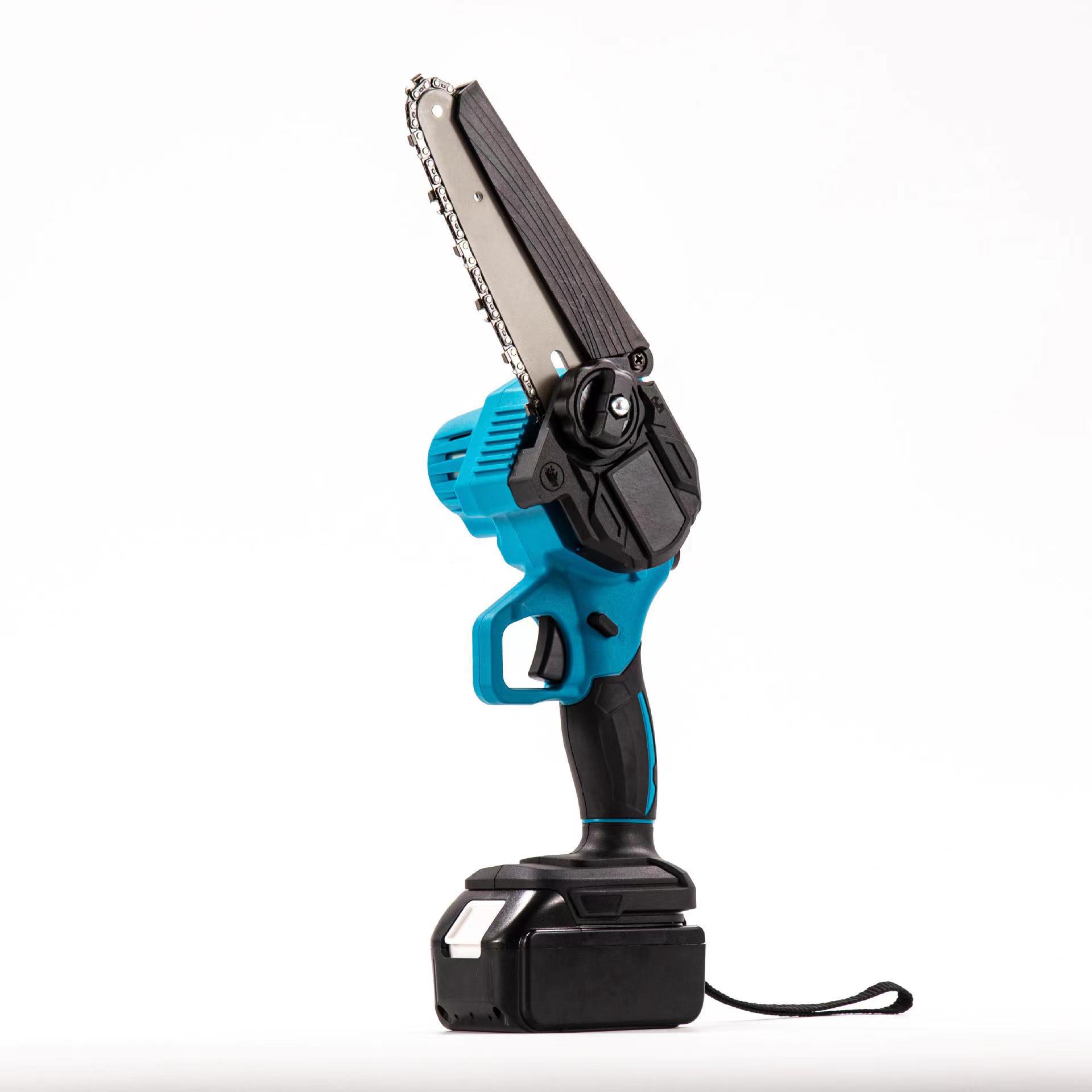 家用型锂电8寸修枝锯手持充电式伐木锯6寸小型户外简易电链锯