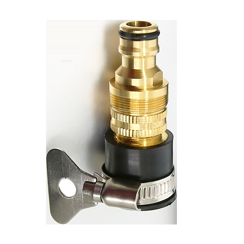 Conector de grifo universal de lavadora Conector universal de cobre Conector de tubería de agua Conector rápido manguera de pistola de agua de lavado de automóviles