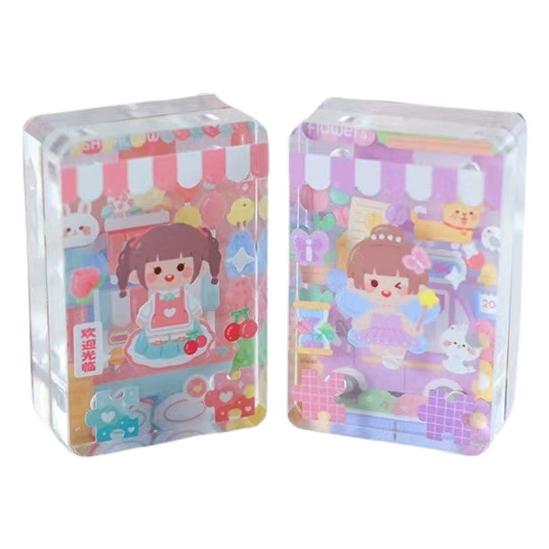 Goka маджонг карта кирпич мини прозрачный акриловый Магнитный всасывающий карта кирпич Goka патрон лучший друг ручная учетная запись Goka наклейка