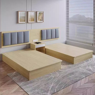Hotel Bed Hotel Room Bed Hotel Special Bed Box List Double Bed Apartment Homestay Furniture Standard Room Suite Furniture