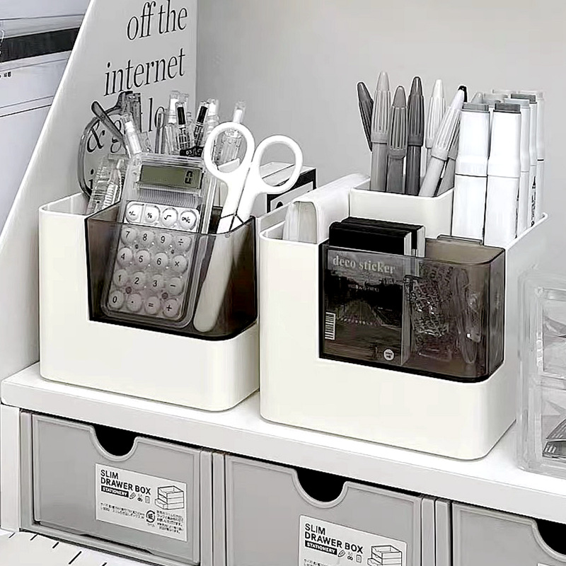 Nuevo porta-bolígrafo colgante multicapa simple escritorio caja de almacenamiento multicapa escritorio papelería caja de acabado de artículos diversos estante de almacenamiento