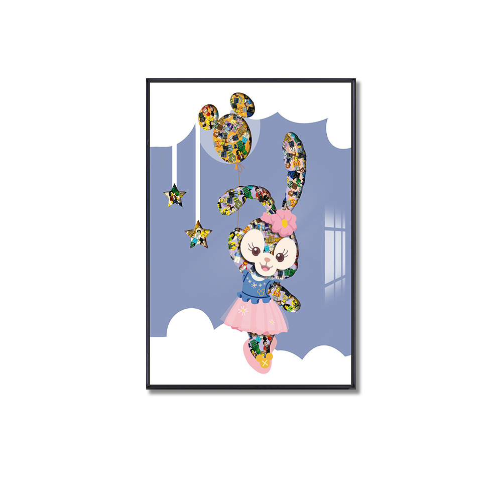 Bloques de construcción Pintura decorativa Estrella de dibujos animados Daitu Anime Sala de estar Entrada Pasillo Pasillo Pintura mural Habitación de los niños Pintura colgante junto a la cama