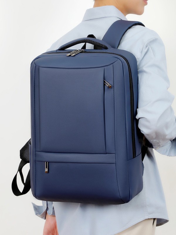 Mochila transfronteriza nueva para hombre, mochila simple recargable USB, mochila de negocios impermeable, bolsa de computadora de viaje de viaje