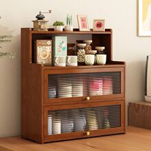 桌面收纳柜杯子收纳办公桌餐桌收纳架多层化妆品收纳整理架梳妆台