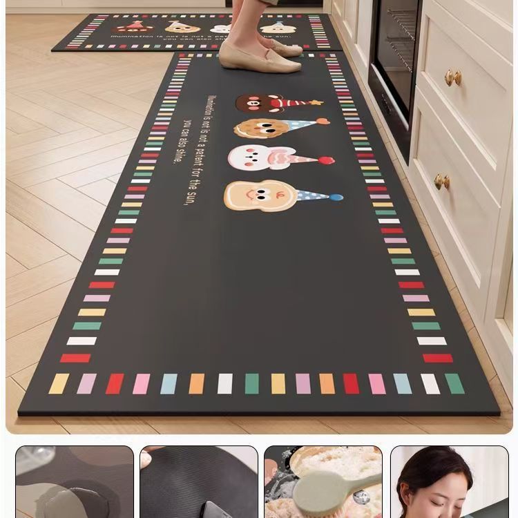 Cartoon Kitchen Floor Mats Are Special Oil-Proof, Waterproof, Non-Slip, Dirt-Resistant, Diatom Mud, Water-Absorbent and Quick-Drying, Living Room Carpets Can Be Wholesaled