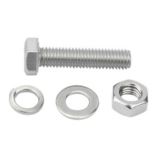 奥展A4-70外六角螺丝316不锈钢DIN933螺栓平弹母组合M3-M16全系列