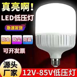 12V36V24伏低压灯led灯泡超亮节能省电家用e27螺口夜市地摊工地灯