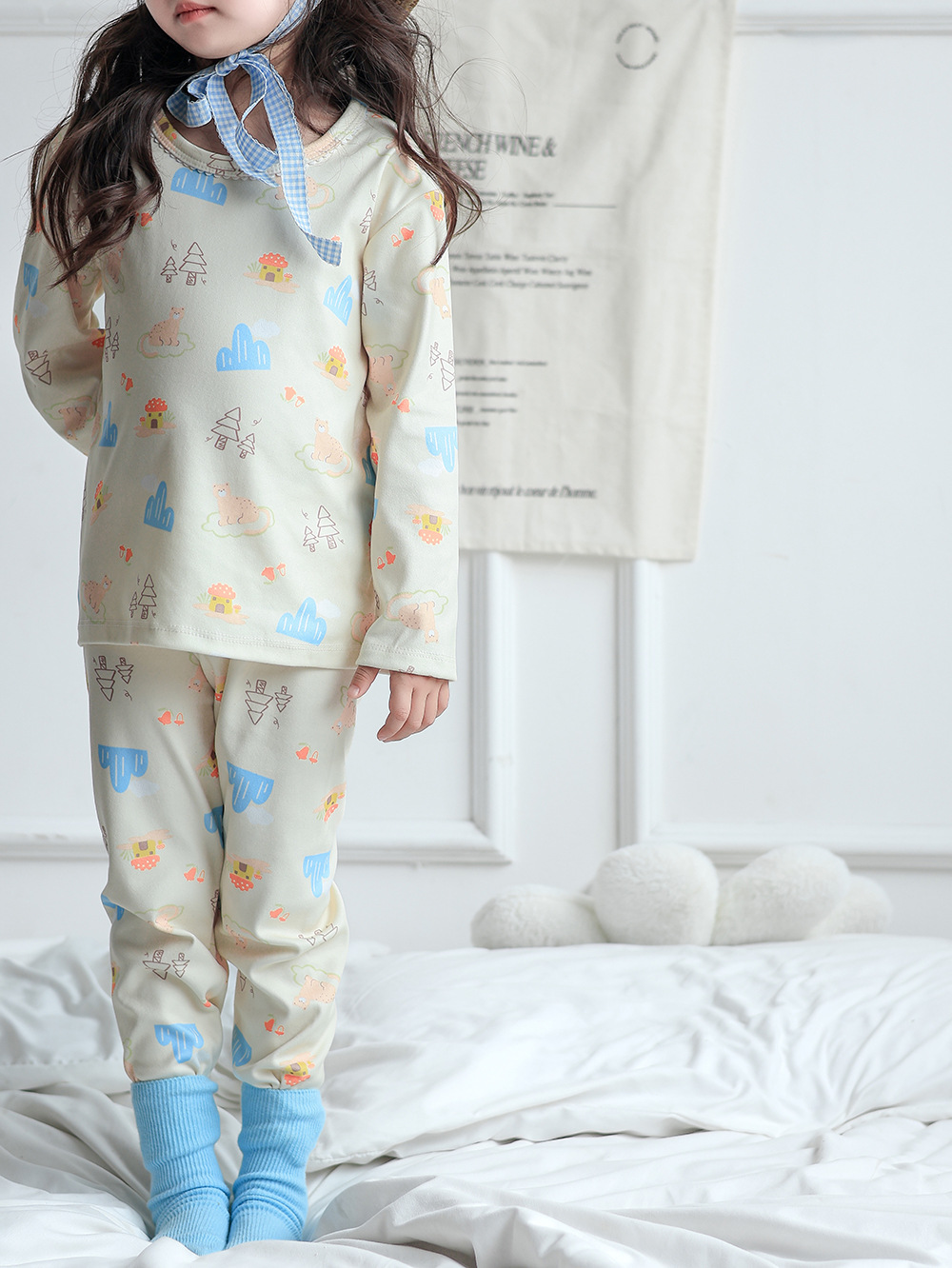 Ropa para niños niñas pijamas bebé ropa interior set Derong encaje mujer primavera y otoño fábrica de ropa para el hogar al por mayor