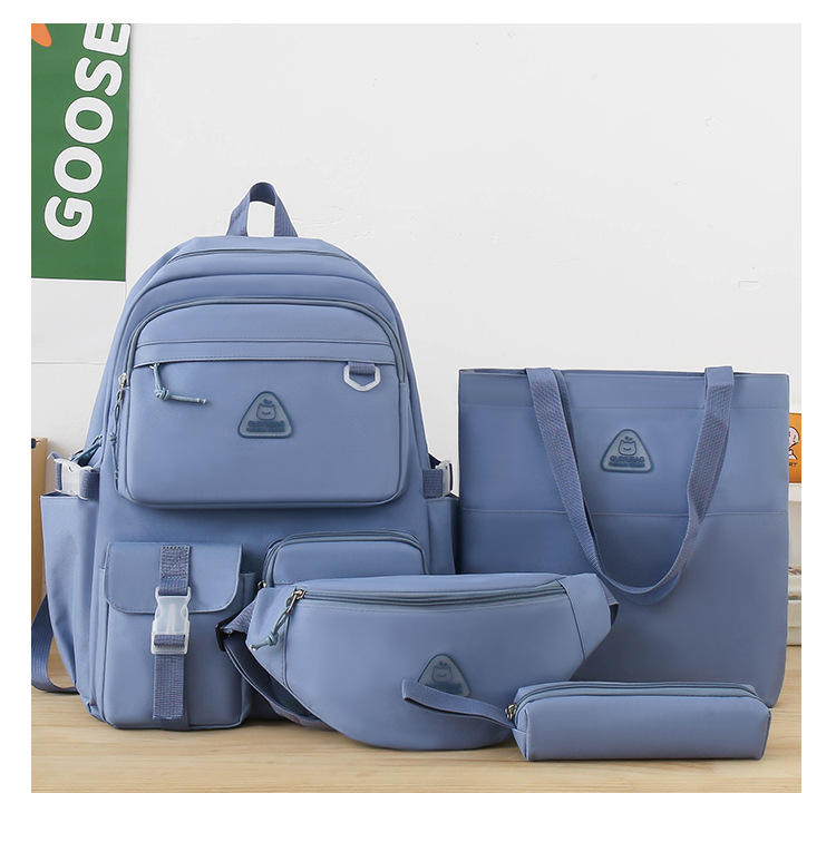 GUIYU Trendy Backpack Set For Middle School - Spacious Canvas Bookbag With Crossbody Strap, Ergonomic Shoulder Support_voghion.com