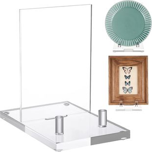 Acrylic Transparent Easel Holder for Display Pictures, Books, Photo Albums, Art Plates, Etc