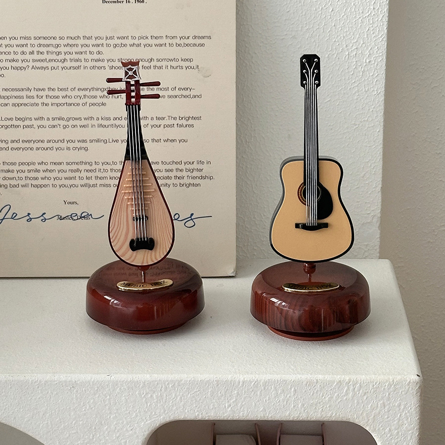 Adornos medievales, instrumentos musicales retro literarios, cajas de música, cajas de música para violín, regalos de cumpleaños, decoraciones clásicas