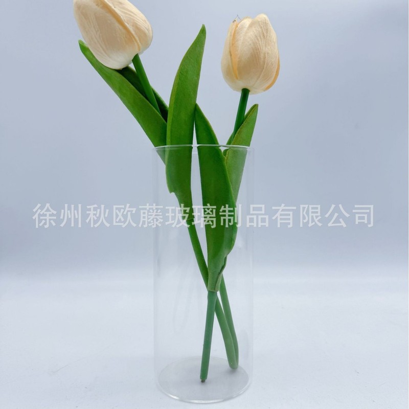 大号透明直筒玻璃花瓶批发客厅落地富贵竹鲜花水培花器摆件ins风|undefined