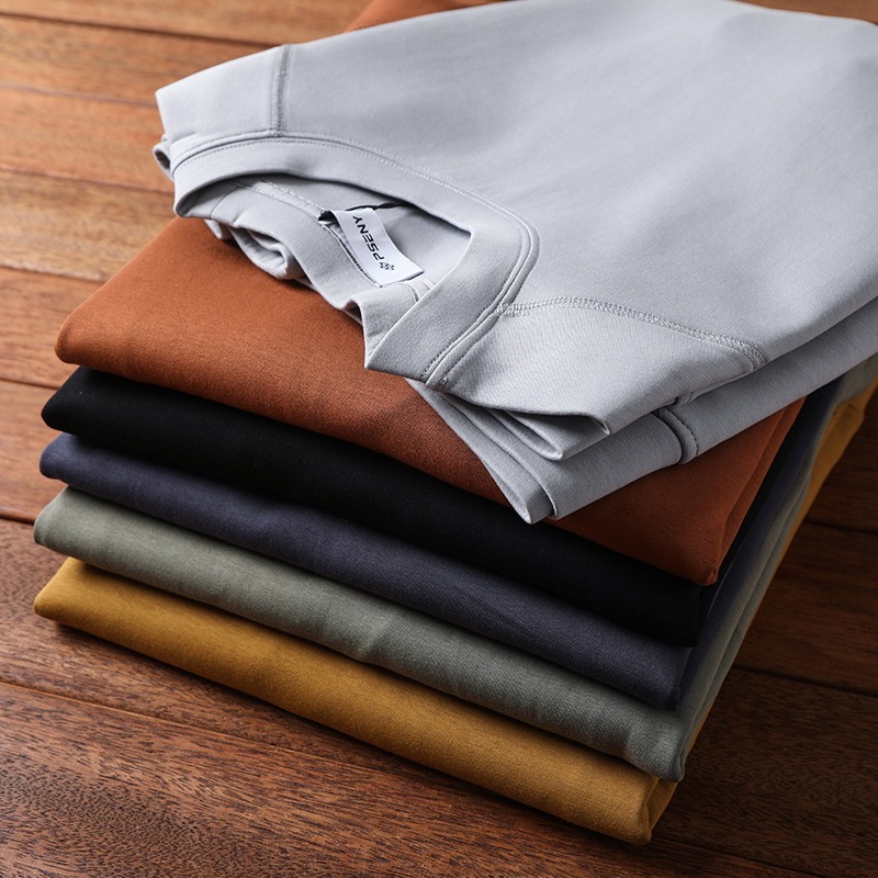 felpa con strato d'aria in ammoniaca liquida di alta qualità primavera e autunno uomo e donna coppia stile moda taglio verticale 3D tinta unita_voghion.com