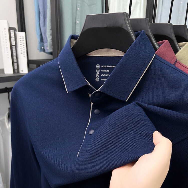 Golf-style pique fabric, with color accents on the collar and cuffs to complement the color of the shirt, a business-casual and elegant design, highly recommended Golf-style pique fabric, with color accents on the collar and cuffs to complement the color of the shirt, a business-casual and elegant design, highly recommended