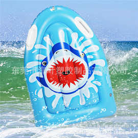 厂家直销 新款pvc充气儿童冲浪板 便携式鲨鱼游泳浮板滑水板