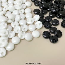 圆形暗眼面包树脂纽扣大衣毛衣西装衬衫童装蘑菇黑白扣子装饰扣