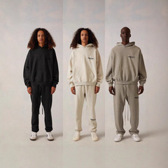 2025SS 带帽卫衣前后黑印花ESSENTIALS潮牌Hoodie跨境卫衣宽松加