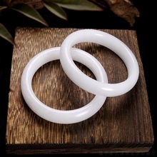 厂家批发四川白汉白玉手镯 碳酸盐质玉手镯羊脂白玉手镯 会销礼品