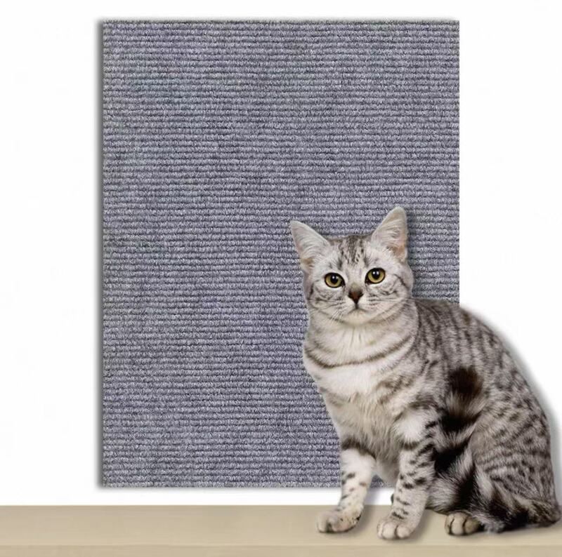 跨境猫爬垫自粘不掉屑防猫抓沙发保护耐磨立式贴墙猫咪攀爬猫抓板|undefined