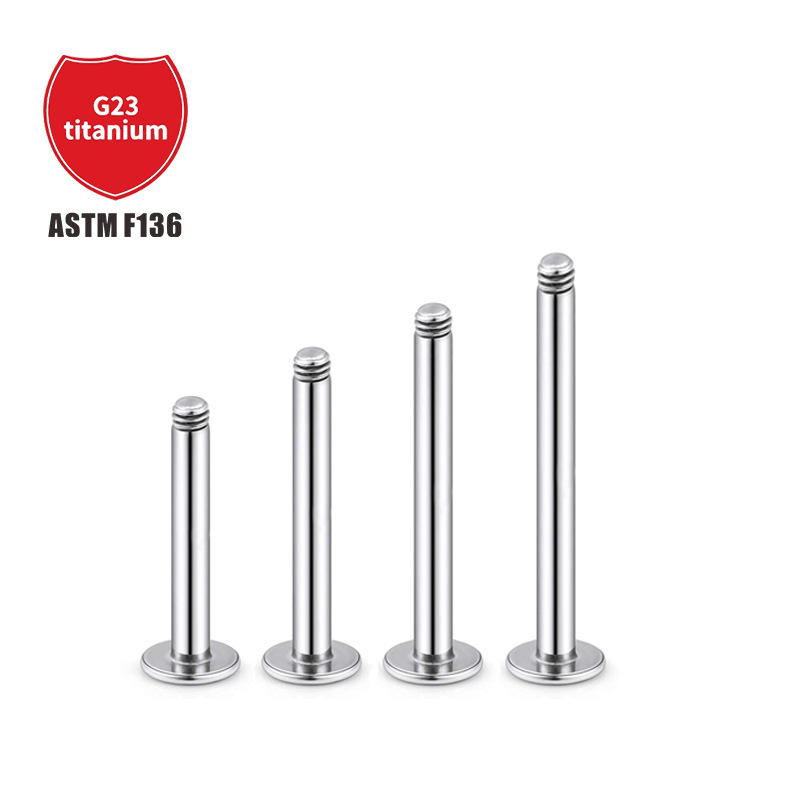 Labret stud lip piercing jewelry styling detail