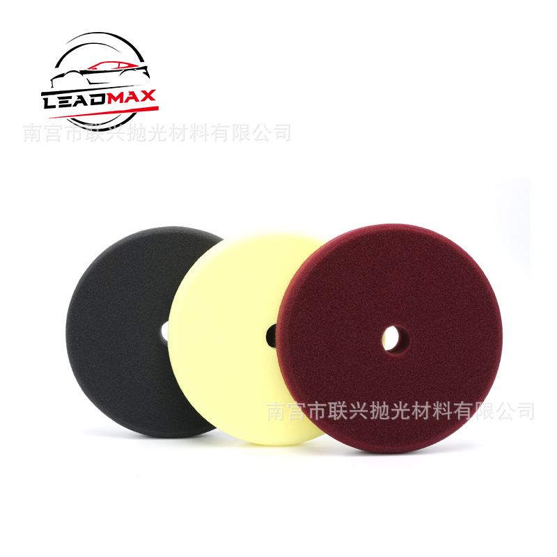 LEADMAX 8寸汽车抛光海绵还原盘 粗中细海绵抛光轮打蜡海绵抛光盘