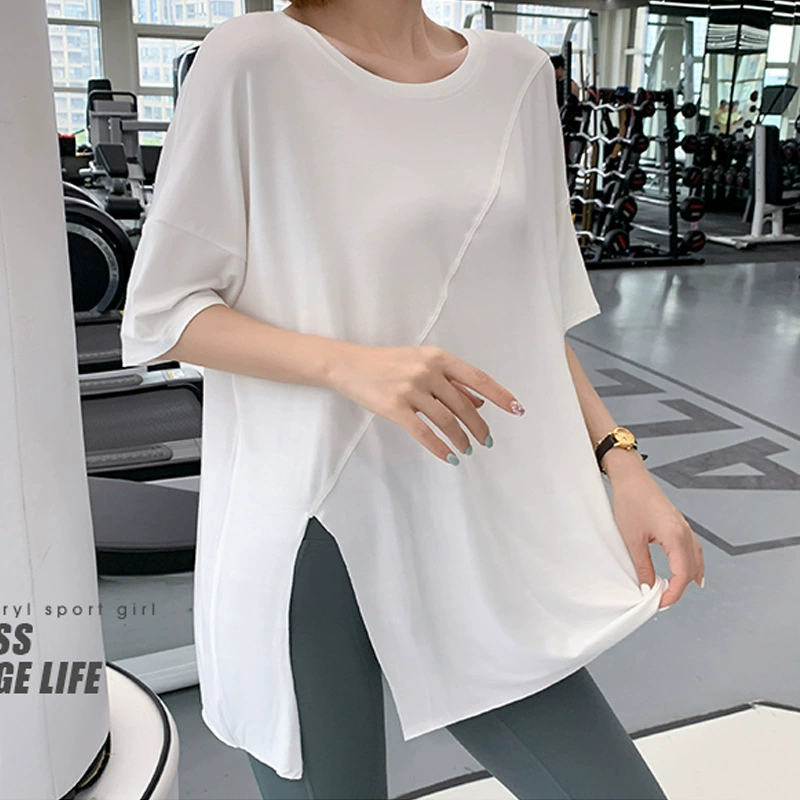 1 быстрая сухая спортивная одежда топ с открытыми спортивными рукавами с короткими рукавами женская свободная блузка для бега весной и летом тонкая футболка для йоги большая