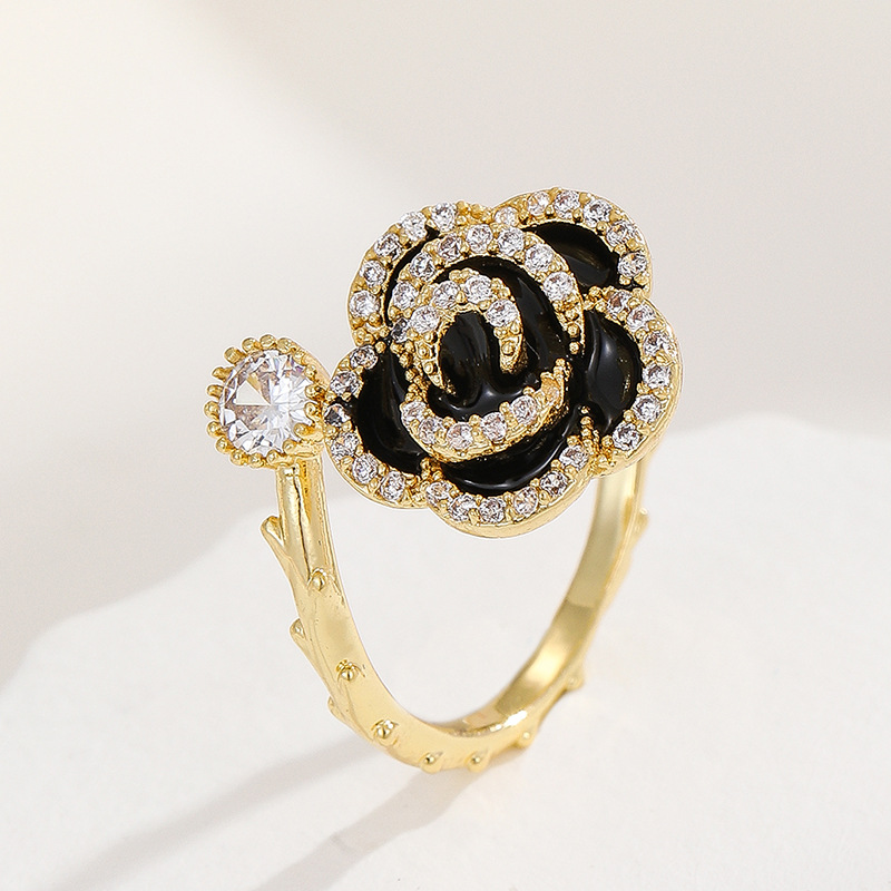 20g Weight Zircon Inlay Material Open Rings Classification 1 Piece Quantity Holiday, Banquet Occasion Copper Material Heart Shape, Crown, Flower Pattern Unisex Gender Inlay Design Lady Style Wholesale Jewelry Lady Heart Shape Crown Flower Copper Zircon Inlay Open Rings 19