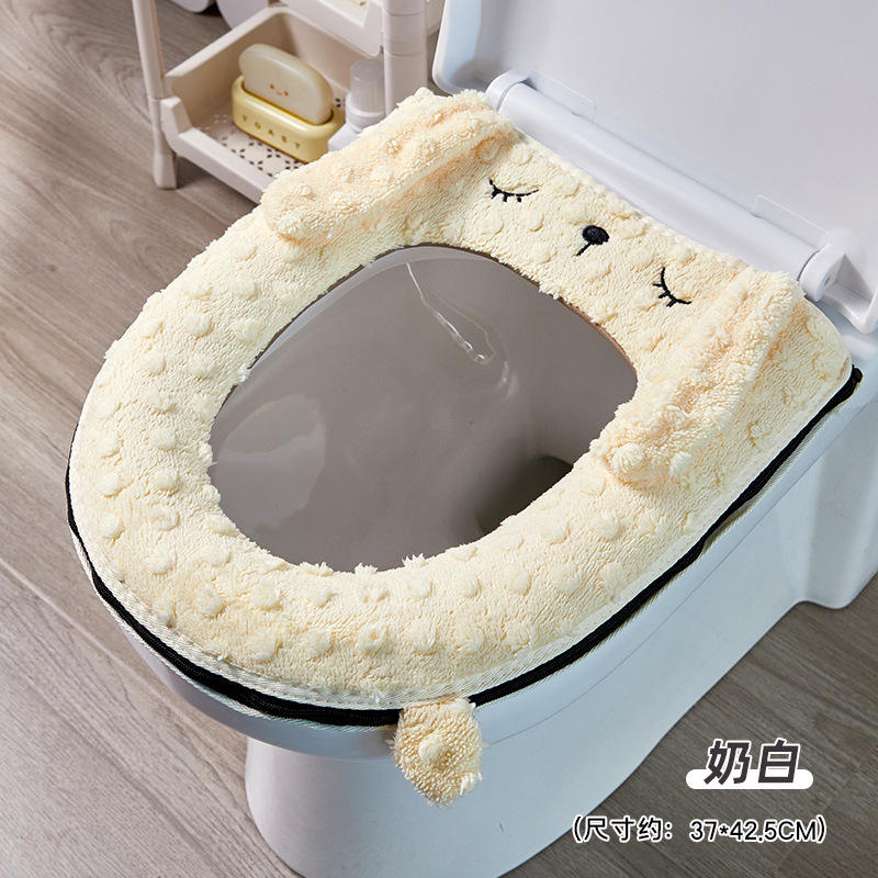 Cute conejo cremallera felpa invierno nuevo estilo de niñas encantador hogar felpa engrosado suave rodeado