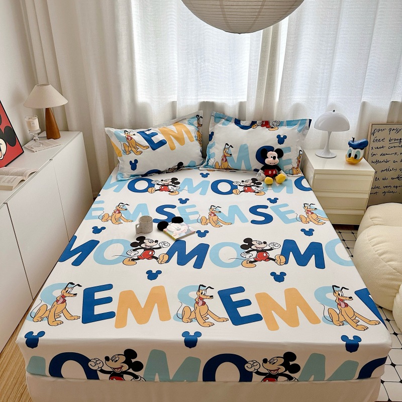 Protector de colchón ajustable con estampado cepillado, suave al tacto, antideslizante, para cama individual/doble, de Disney.