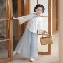 汉服女童2025夏装新款儿童新中式套装两件套春夏季中国风日常穿