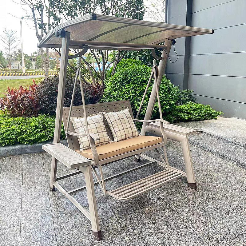 Silla colgante para exteriores, silla colgante para patio, silla colgante tipo cesta para balcón, silla colgante de metal moderna de aleación de aluminio para interiores.