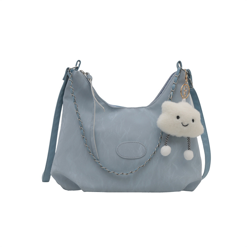 Bolso bandolera casual de gran capacidad, comercio exterior femenino, bolso de hombro de todo fósforo para viajeros al por mayor, bolso portátil de cadena de color sólido