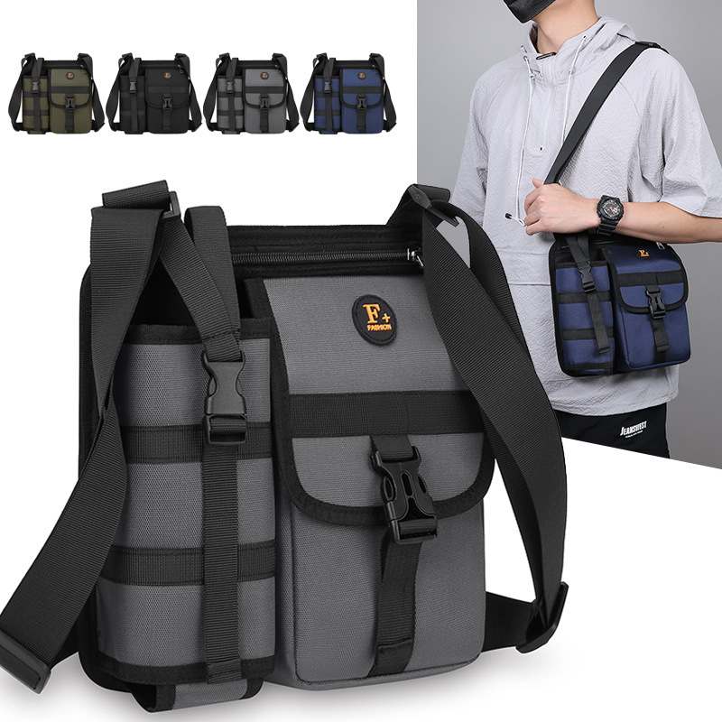 Cross-Border New Casual Shoulder Bag Large Capacity Men's Multifunctional Water Bottle Bag Trendy Fashion Versatile Phone Crossbody Bag