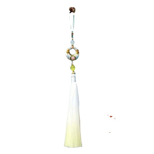 Chinese style crystal rope tassel hanging spikes, Mid-Autumn Festival limited edition, good flowers, full moon, gradient tassel car hanging, pressed placket, Hanfu and other accessories