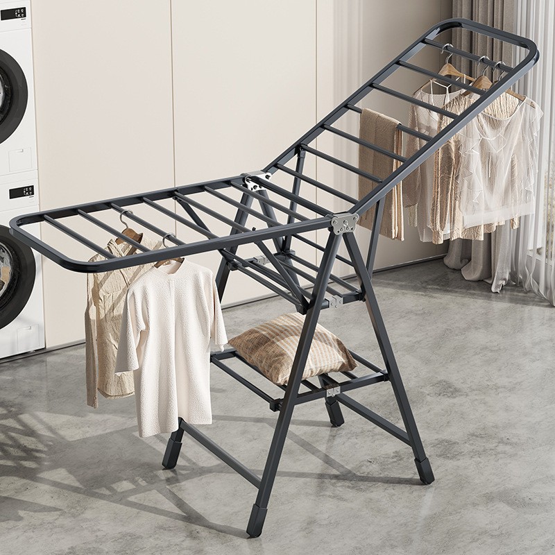 Drying Rack Floor Folding Household Indoor Balcony Baby Cooler Rack Thickened Coarse Drying Clothes Quilt Rack