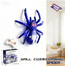 跨境新款外贸儿童遥控电动智能玩具360°旋转爬墙蜘蛛万圣节礼物