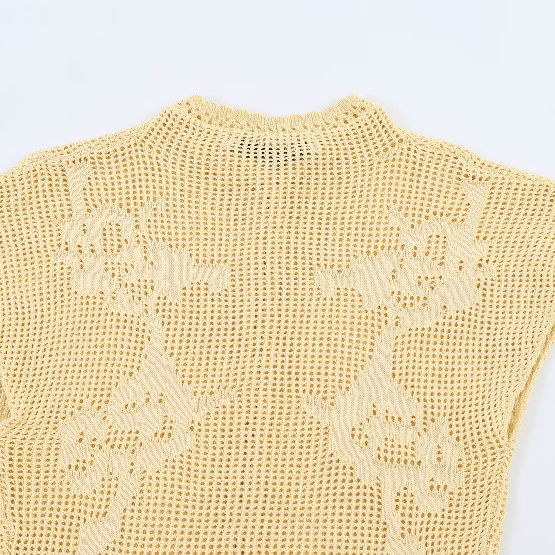 Damen Spitzenbluse Kurzarm Rundhalsausschnitt Y2k Sommertop_voghion.com