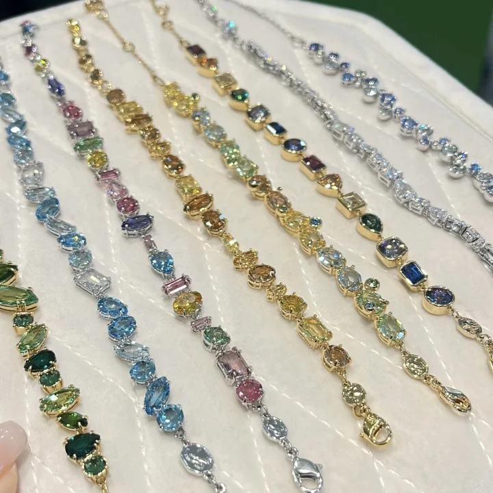 Dopamine Zircon Round Bracelet, Fresh, Sweet, Gentle, Versatile Bracelet, Light Luxury, Niche, High-End, Fashionable Women