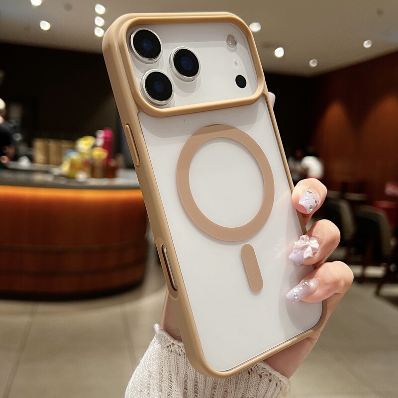 适用苹果17Airi马卡龙Phone17promax磁吸手机壳magsafe防摔大视窗|undefined