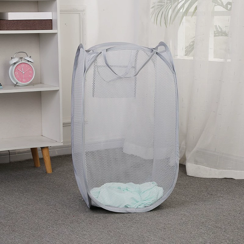 Прямые поставки с завода: популярная складная корзина для белья для хранения грязной одежды, оптовая продажа корзин для белья с усиленной сеткой.