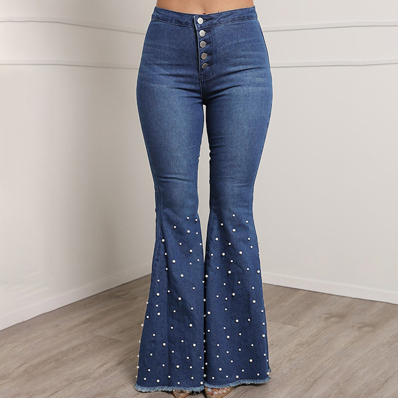 Amazon's New Stretch Jeans Casual Beaded Flared Pants