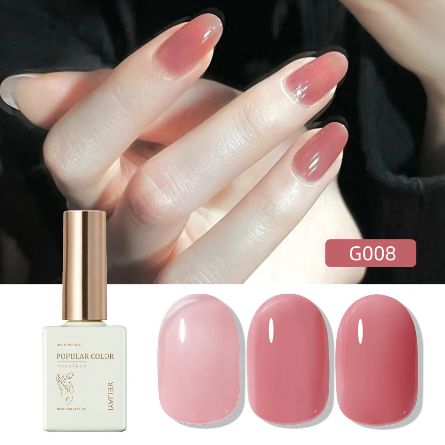 Pure Color new white nail polish glue nude transparent nail polish shop special high-grade nail polish lasting firm Factory wholesale