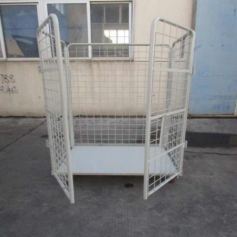 移动物流周转车折叠网格快递分拣筐仓库货架储物篮周转移动置物架
