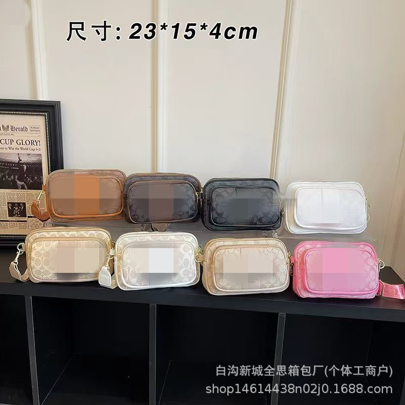 Koujia classic pattern small square bag for men and women, 2025 new model, coin purse, phone bag, three-layer, cross-border, in stock, one-piece drop shipping