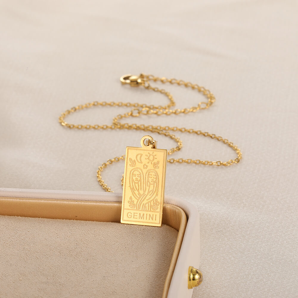 1 Piece Fashion Constellation Stainless Steel Plating Pendant Necklace_colorza_4